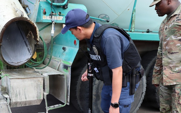 USAG Okinawa leaders participate in gate security operations