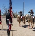 U.S. Marine Corps Mounted Color Guard presents the colors at Daggett Days