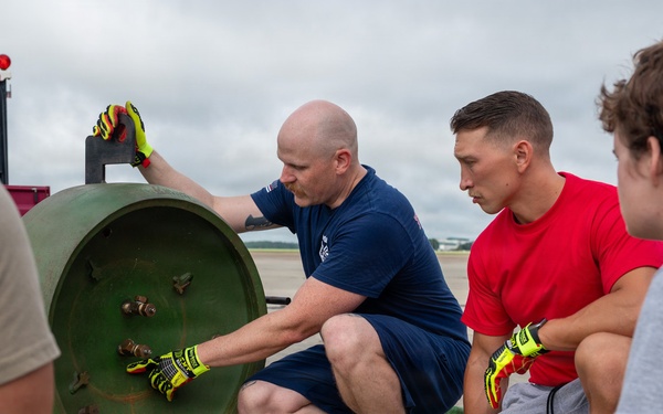 122nd Fighter Wing firefighters conduct unit training