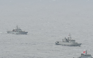 Ships sail in formation during Phoenix Express 2026