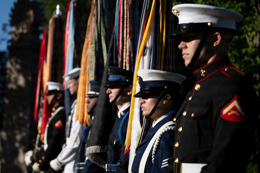 An Armed Forces Full Honors Wreath-Laying Ceremony is Held to Commemorate the 169th Birthday of President William H. Taft