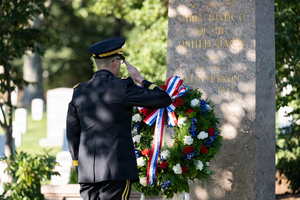 An Armed Forces Full Honors Wreath-Laying Ceremony is Held to Commemorate the 169th Birthday of President William H. Taft