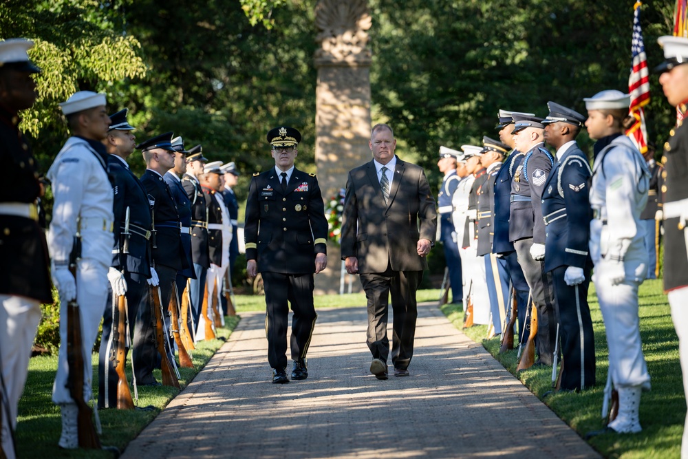 An Armed Forces Full Honors Wreath-Laying Ceremony is Held to Commemorate the 169th Birthday of President William H. Taft