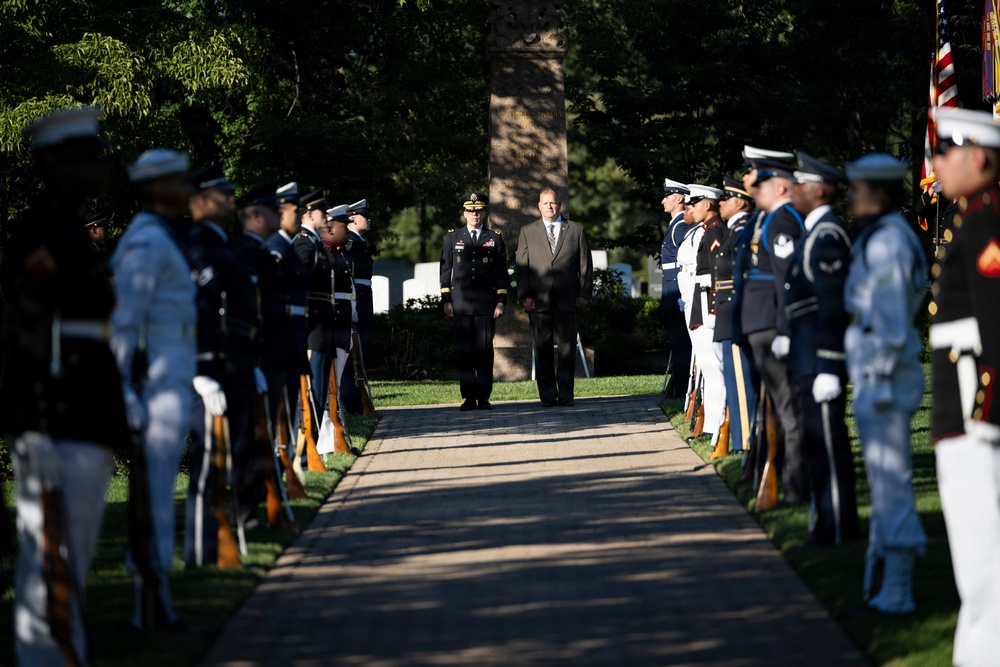 An Armed Forces Full Honors Wreath-Laying Ceremony is Held to Commemorate the 169th Birthday of President William H. Taft