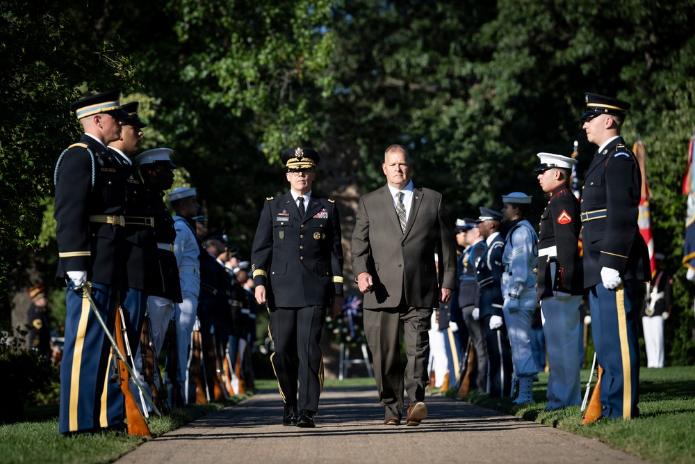 An Armed Forces Full Honors Wreath-Laying Ceremony is Held to Commemorate the 169th Birthday of President William H. Taft
