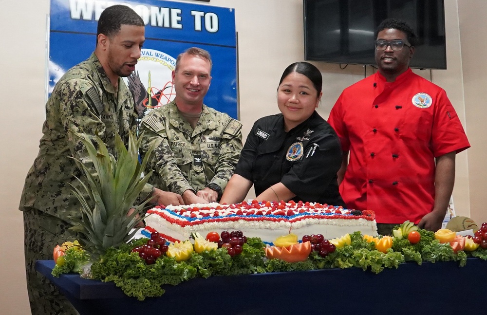 Monthly all-hands special meal at Naval Weapons Station Yorktown's award-winning Scudder Hall Galley