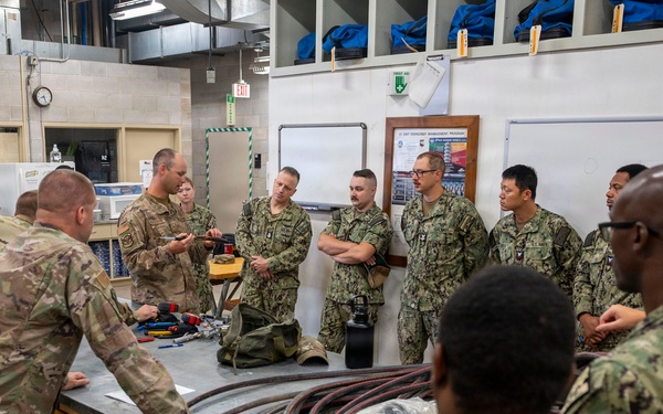 934th Civil Engineer Squadron trains with U.S. Navy reservist