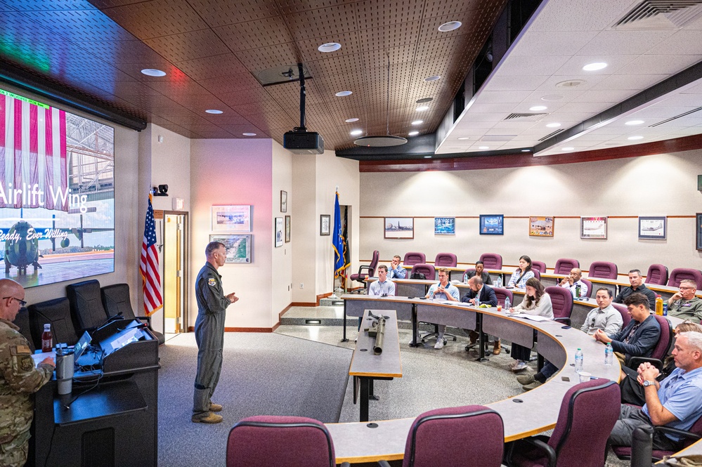 Sen. Eric Schmitt staff delegates tour the 139th Airlift Wing