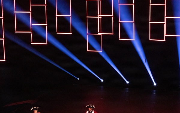 The Old Guard Drumline performing at "Top Secret and Friends" in Basel, Switzerland