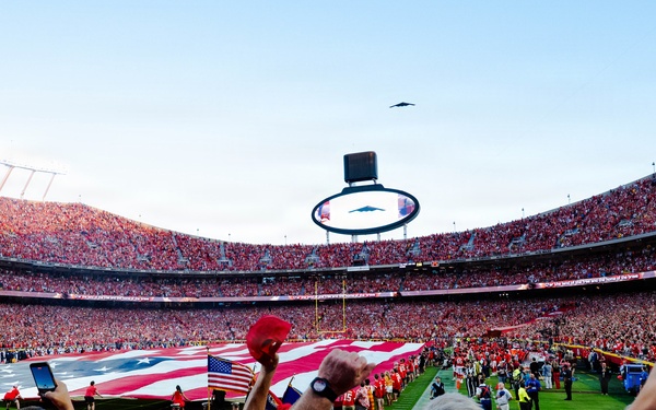 B-2 Spirit performs flyover for Kansas City Chiefs home opener