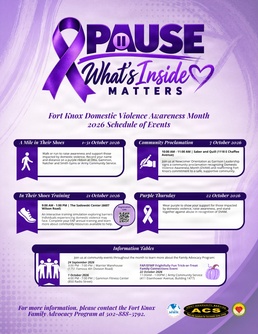 Fort Knox DVAM Events Flyer