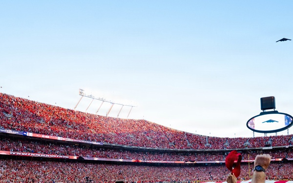 B-2 Spirit performs flyover for Kansas City Chiefs home opener