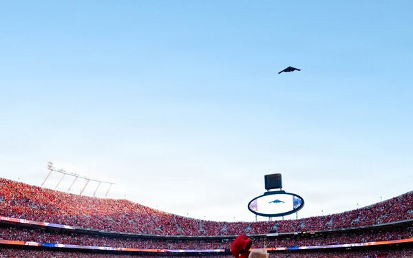 B-2 Spirit performs flyover for Kansas City Chiefs home opener