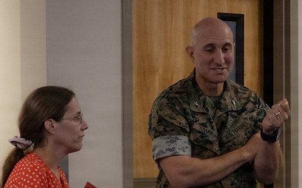 8th Marine Corps District Patricia Ramirez and Gunnery Sgt. Brooke Walshak Award Ceremony