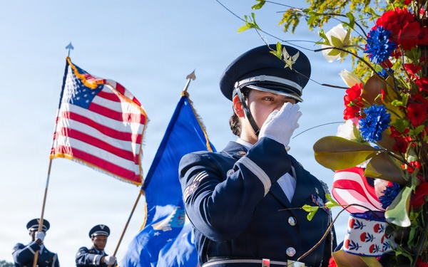 Whiteman AFB Honor Guard performs POW/MIA wreath-laying ceremony
