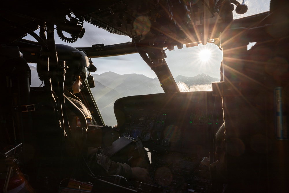 AKARNG Black Hawk aviators conduct flight operations over Southcentral Alaska