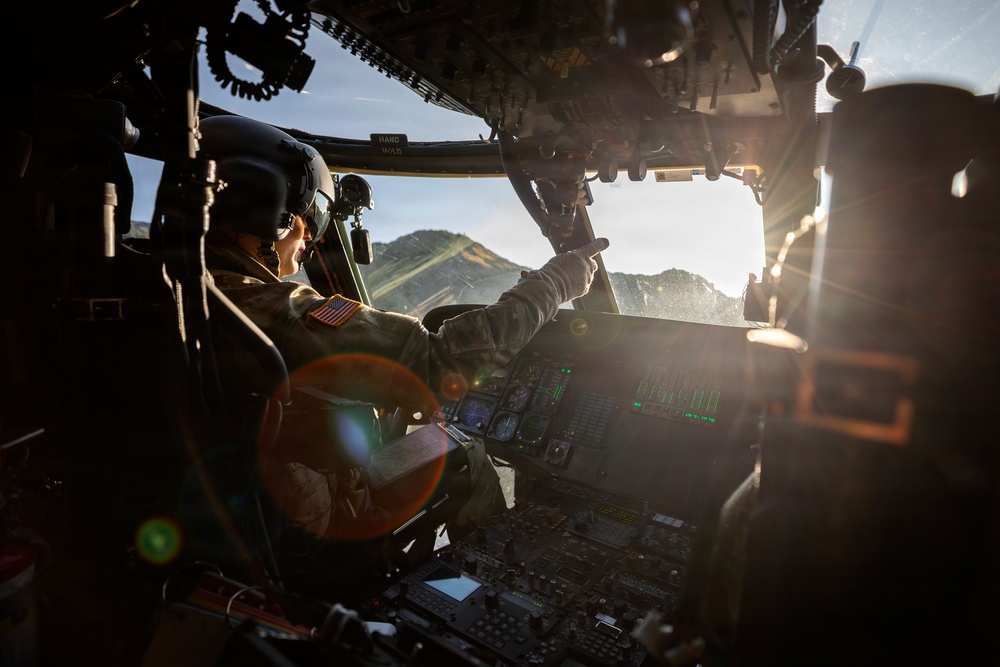 AKARNG Black Hawk aviators conduct flight operations over Southcentral Alaska