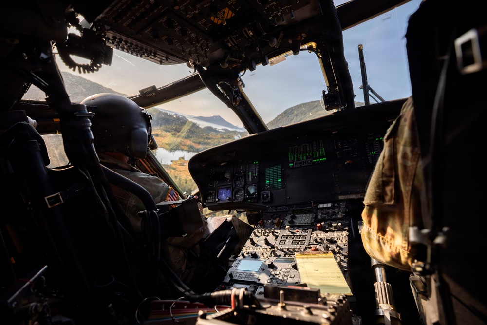 AKARNG Black Hawk aviators conduct flight operations over Southcentral Alaska