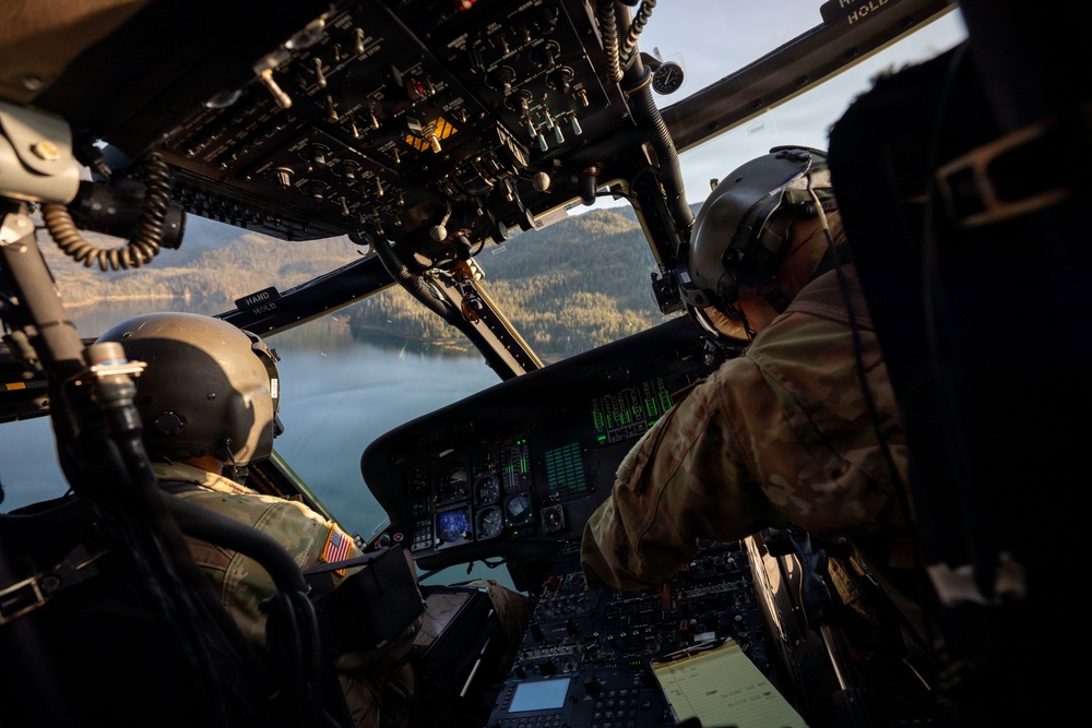 AKARNG Black Hawk aviators conduct flight operations over Southcentral Alaska