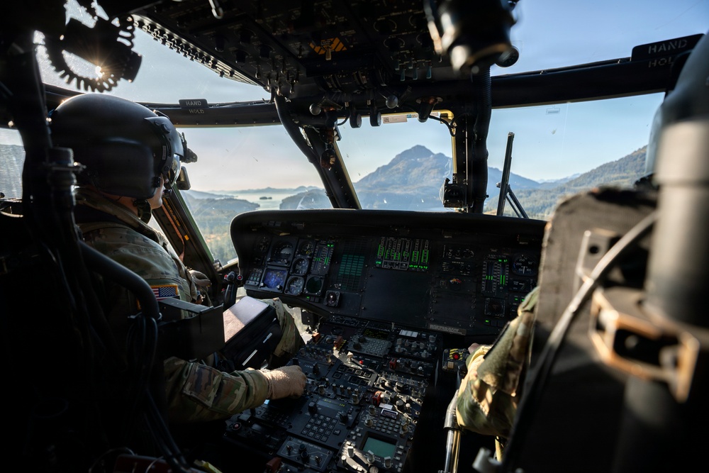 AKARNG Black Hawk aviators conduct flight operations over Southcentral Alaska