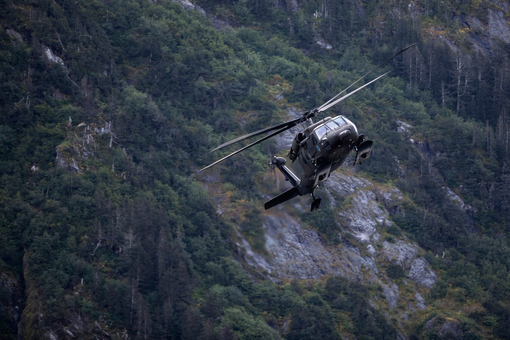 AKARNG Black Hawk aviators conduct flight operations over Southcentral Alaska
