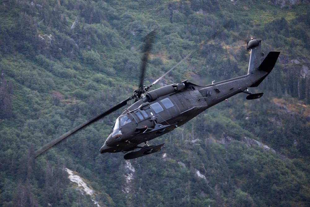 AKARNG Black Hawk aviators conduct flight operations over Southcentral Alaska