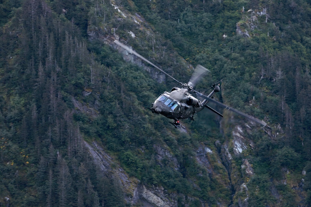 AKARNG Black Hawk aviators conduct flight operations over Southcentral Alaska
