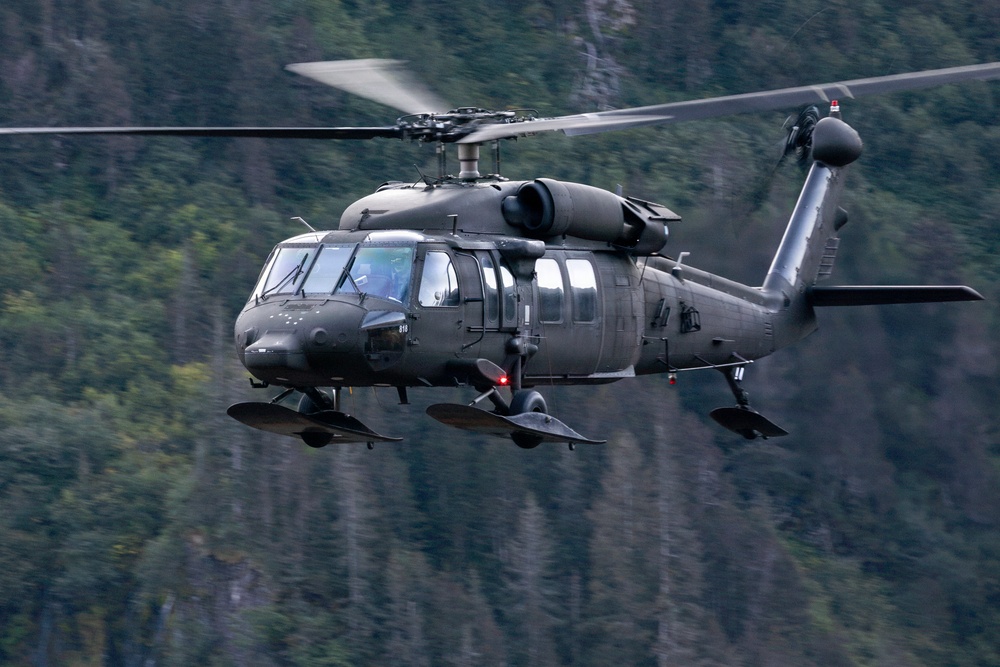 AKARNG Black Hawk aviators conduct flight operations over Southcentral Alaska