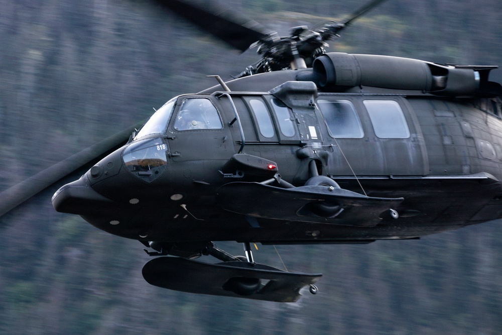 AKARNG Black Hawk aviators conduct flight operations over Southcentral Alaska