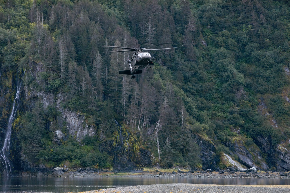 AKARNG Black Hawk aviators conduct flight operations over Southcentral Alaska