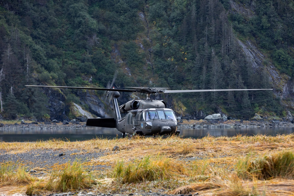 AKARNG Black Hawk aviators conduct flight operations over Southcentral Alaska