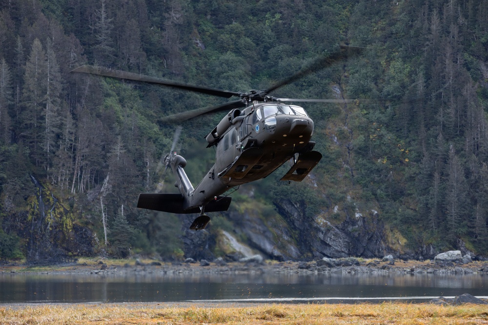 AKARNG Black Hawk aviators conduct flight operations over Southcentral Alaska