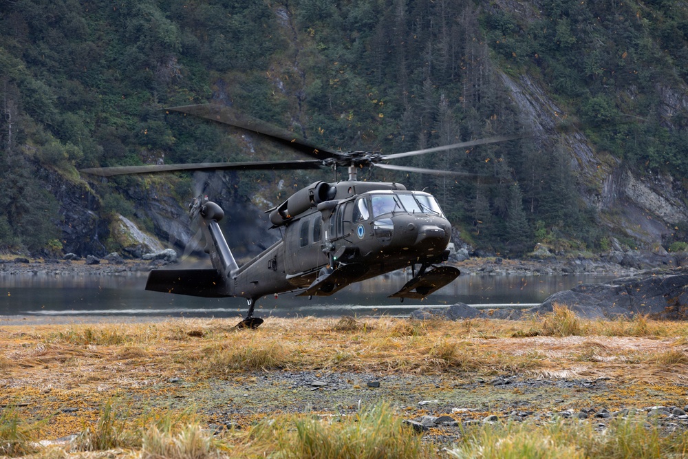 AKARNG Black Hawk aviators conduct flight operations over Southcentral Alaska