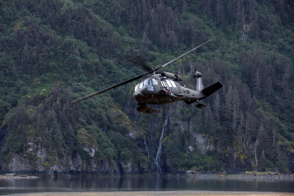 AKARNG Black Hawk aviators conduct flight operations over Southcentral Alaska