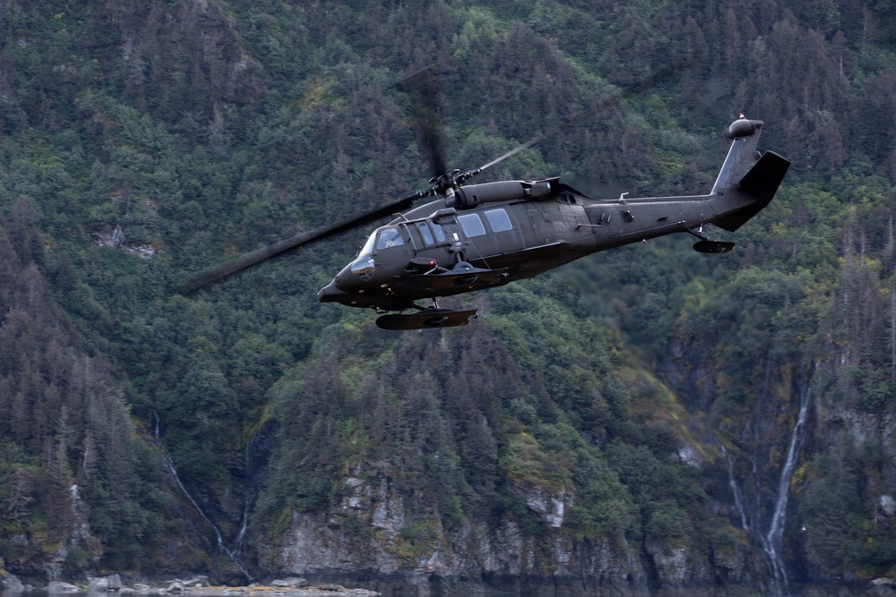 AKARNG Black Hawk aviators conduct flight operations over Southcentral Alaska