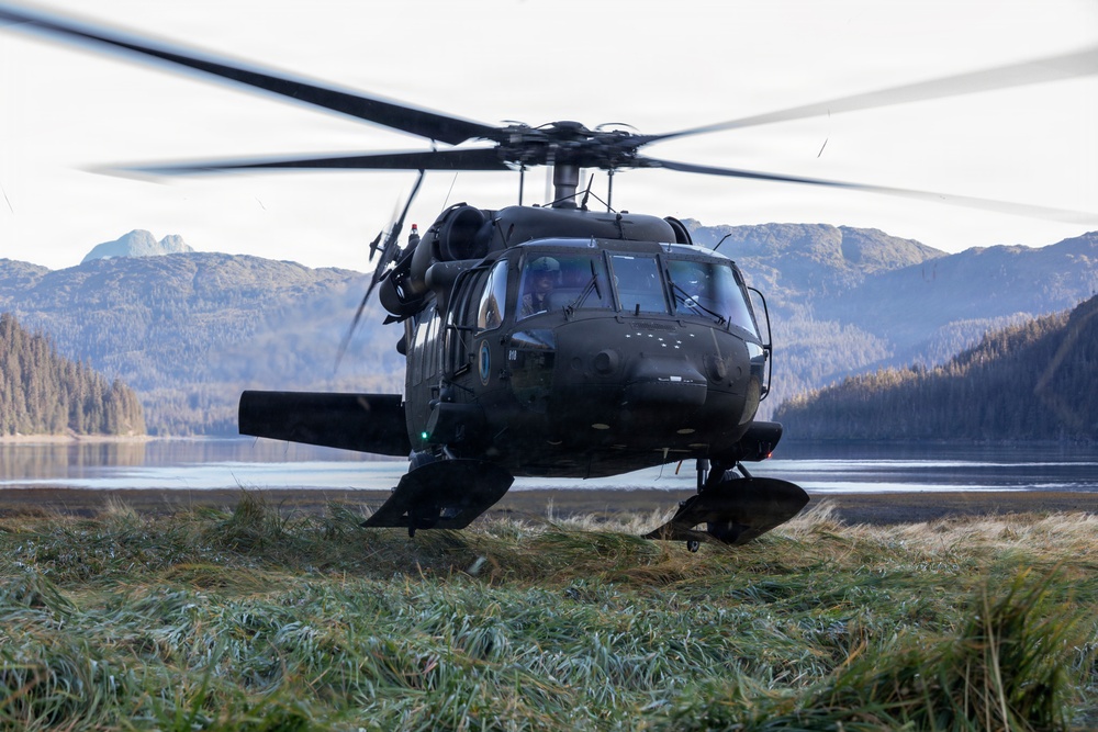 AKARNG Black Hawk aviators conduct flight operations over Southcentral Alaska