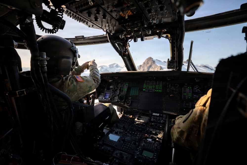 AKARNG Black Hawk aviators conduct flight operations over Southcentral Alaska