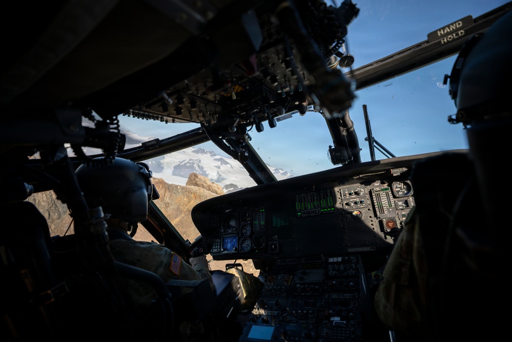 AKARNG Black Hawk aviators conduct flight operations over Southcentral Alaska