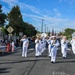 Navy Band Northwest performs in the Main Street Cowboys Dress-Up Parade in Pendleton, Oregon