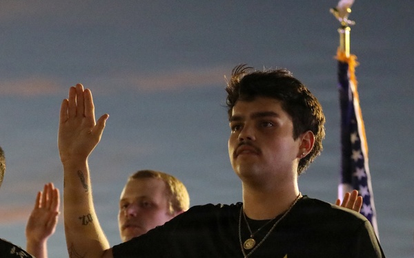 Future Soldiers joining the U.S. Army take the oath of enlistment