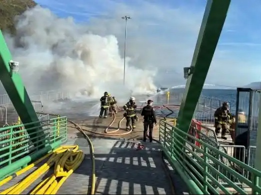 Coast Guard assists with cruise ship pier fire response, investigation in Whittier, Alaska