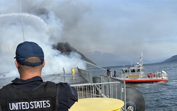 Coast Guard assists with cruise ship pier fire response, investigation in Whittier, Alaska