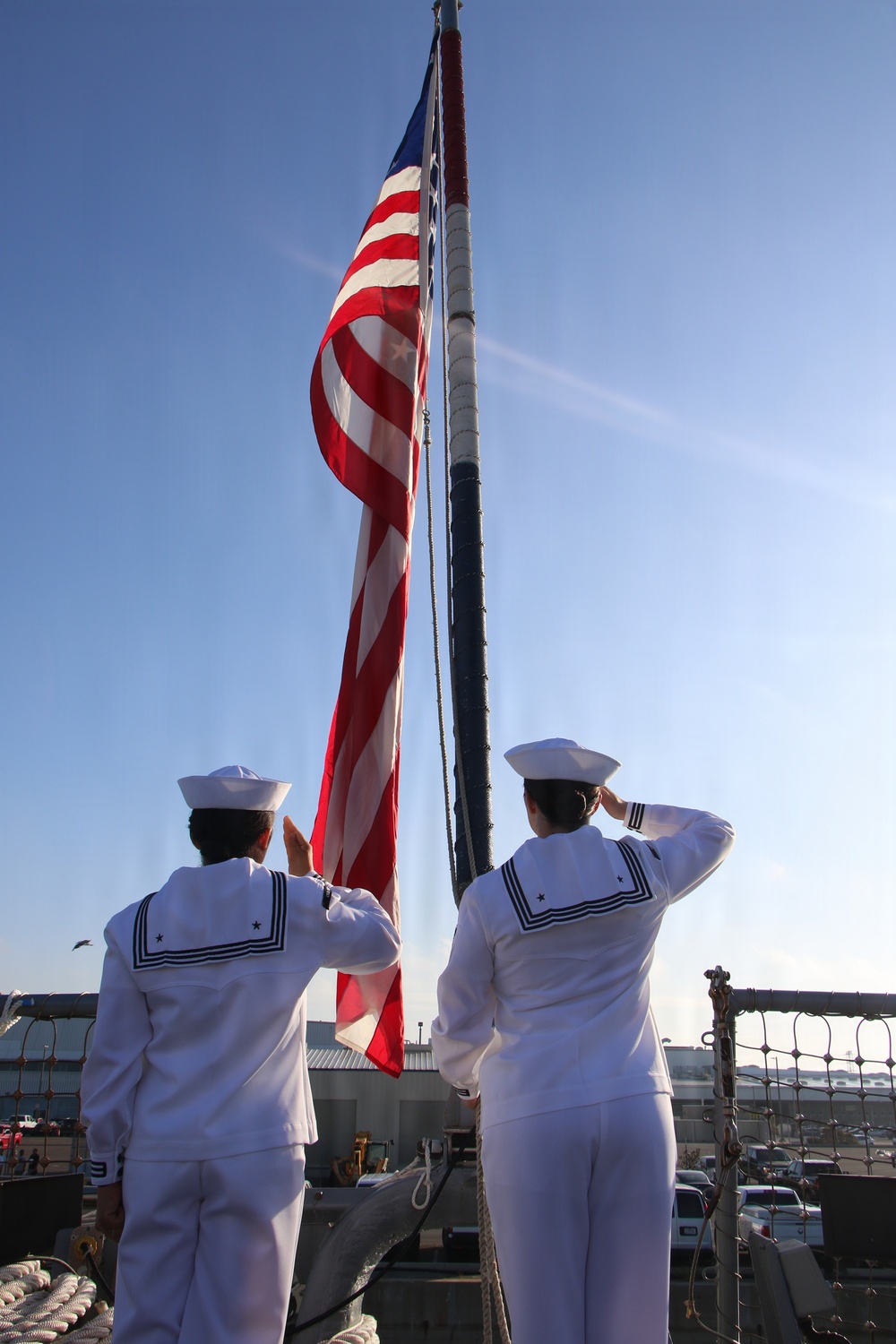 U.S. Navy Chief Selectees Render Honors During 9/11 Remembrance Day