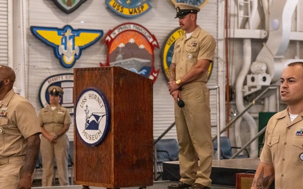 NTAG Golden Gate Holds CPO PInning Ceremony Aboard USS Hornet