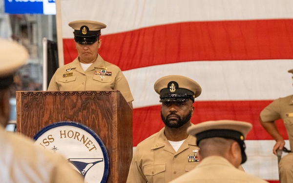 NTAG Golden Gate Holds CPO PInning Ceremony Aboard USS Hornet