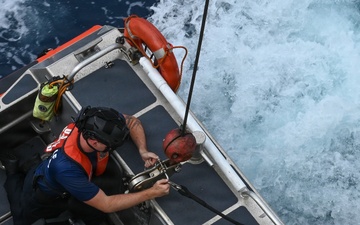 USCGC Bertholf conducts small boat operations in Timor Sea