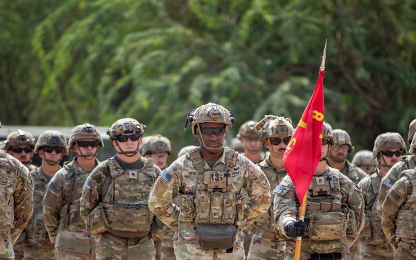 U.S. Soldiers stand in formation during Yudh Abhyas 2026