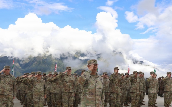 U.S. Soldiers stand in formation during Yudh Abhyas 2026