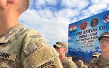 U.S. Soldiers stand in formation during Yudh Abhyas 2026