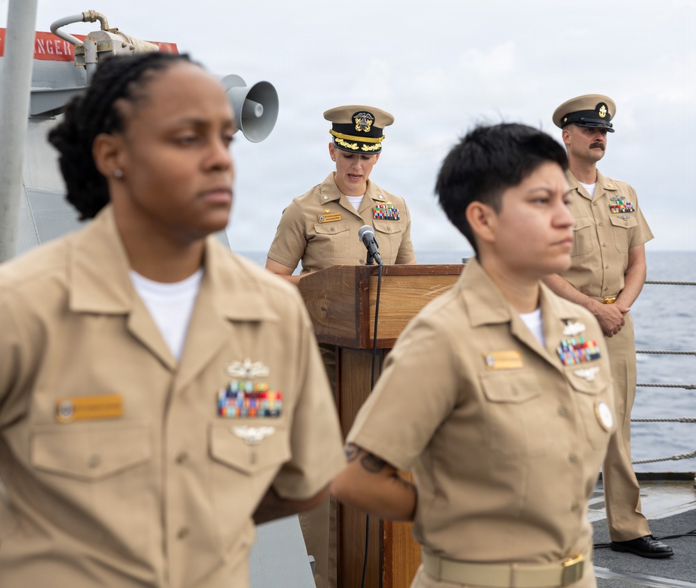 USS Mustin conducts chief petty officer pinning ceremony